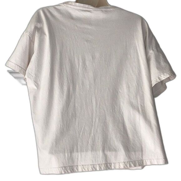 DISNEY Mickey and Minnie Mouse Holding Hands Crop Top Tshirt Womens Large - Picture 5 of 10